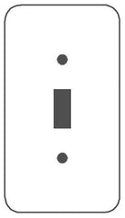 MULBERRY METAL PRODUCTS Mulberry Metal Products 75071 standard wallplate 1-gang (Princess 5 x 2.75 in)