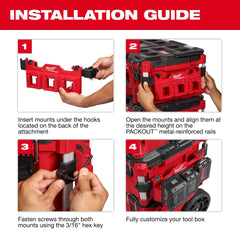 MILWAUKEE Milwaukee 48-22-8610 PACKOUT Tool Box 2-Bin Attachment