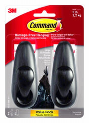 3M 3M FC13-ORB-2ES Large Oil Rubbed Bronze Metal Hooks 2 Pack