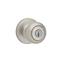 KWIKSET Kwikset 400CV-15 Cove Knob Entry Lock Satin Nickel