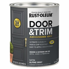 RUST-OLEUM Rust-oleum 369387 Door and Trim Paint Quart Alpine Gray