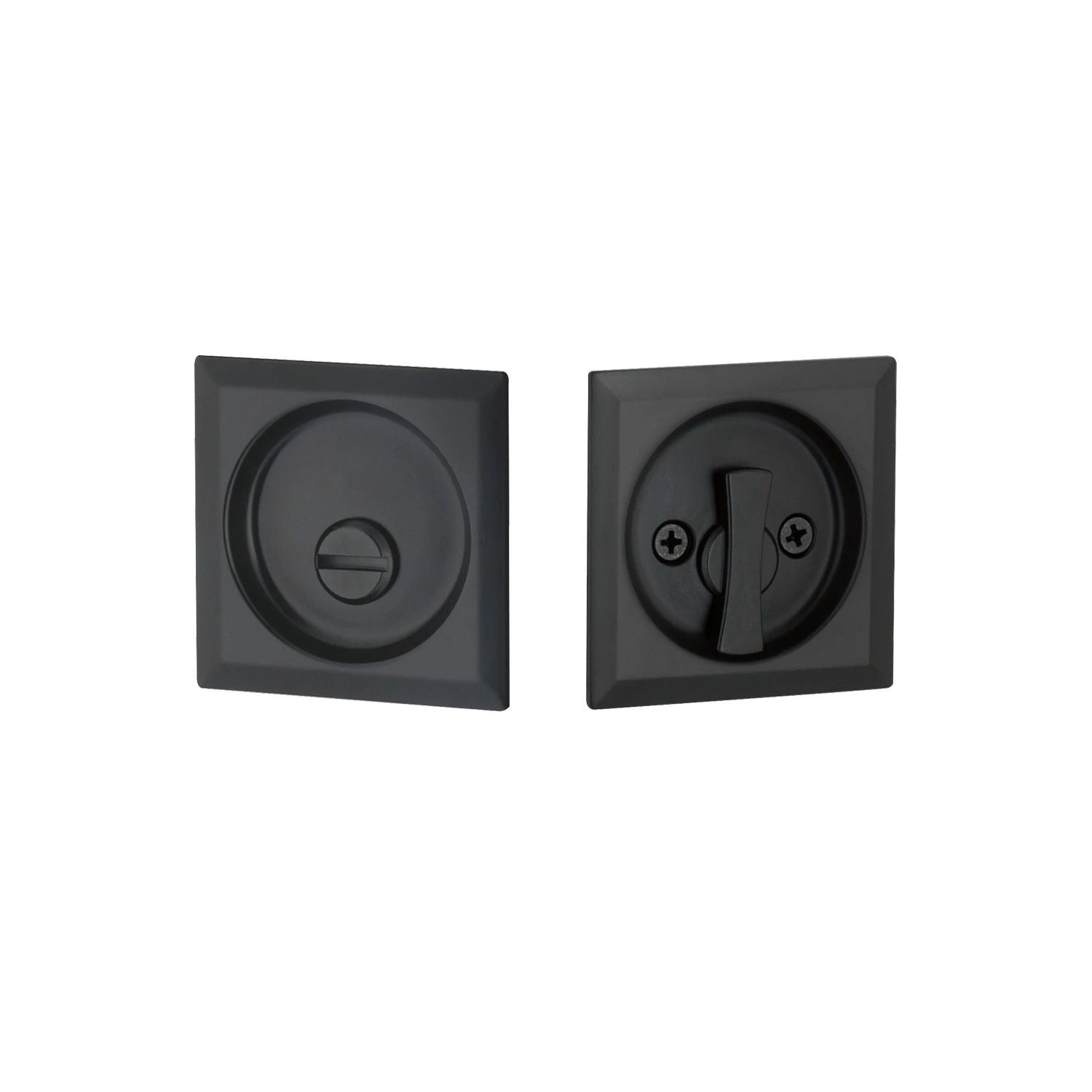 EMTEK Emtek EETPDSQU63MB Square Pocket Door Privacy Lock