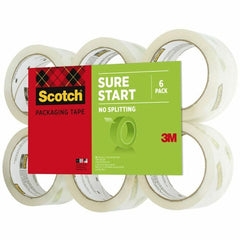 3M 3M MMM35006 Scotch Sure Start Packaging Tape (1.88 in x 54.6 yd, 6 Pack) 3500-6