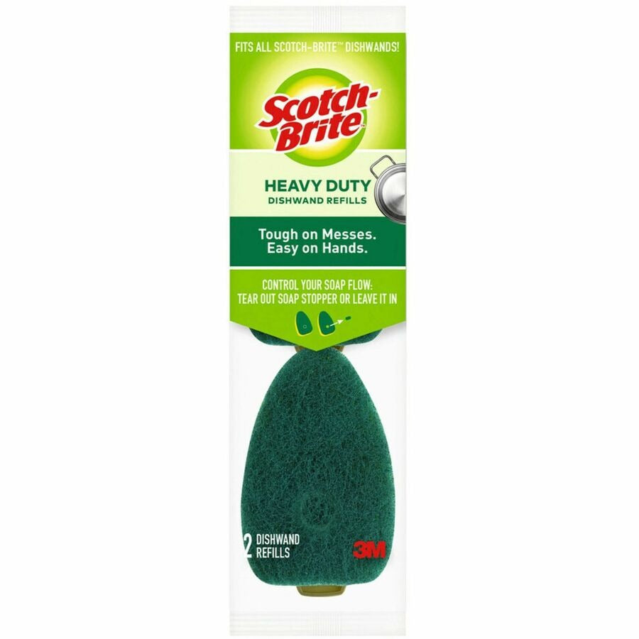 3M 3M MMM4817RSC Heavy-duty Dishwand Refill Sponge Heads 2/Pack (481-7-RSC)