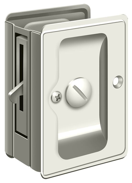 DELTANA Deltana SDLA325U14 Pocket Door Privacy Lock Bright Nickel