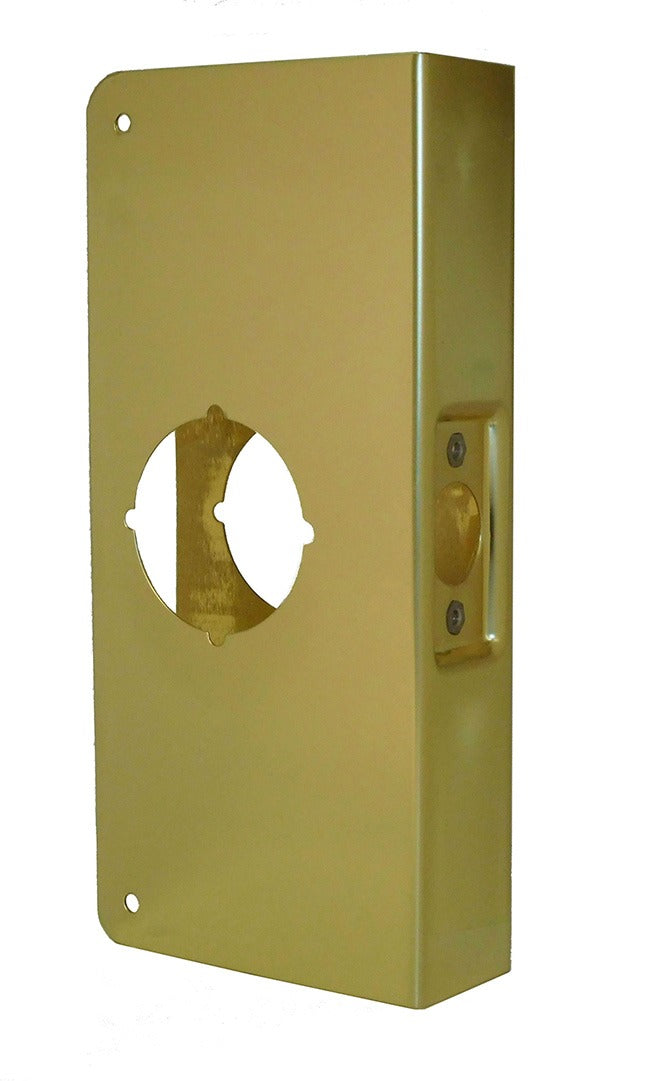 DON-JO Don-jo CW4PB Wrap Around Plate Cylindrical Lock Bright Brass