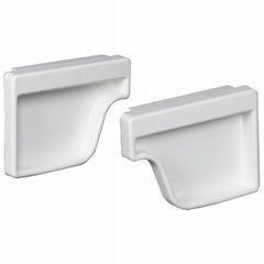 AMERIMAX Amerimax Home Products M0611 K-style Gutter End Cap 5 in White 2pk