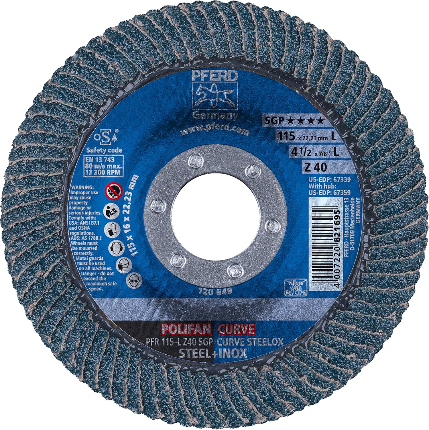 PFERD 67339 FLAP DISCS