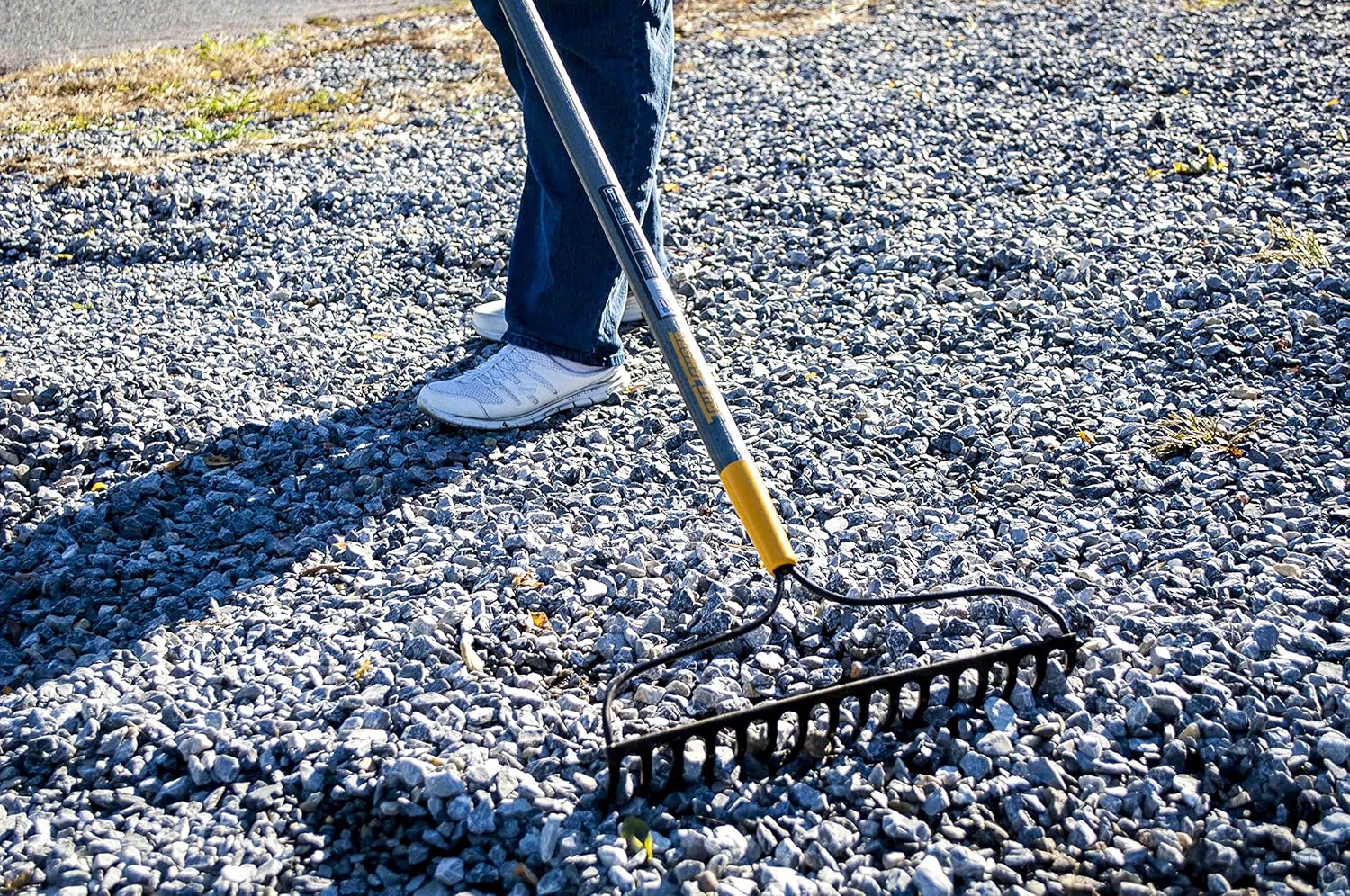 TRUE TEMPER True Temper 2811600 Steel 16-Tine Bow Rake with 57 in. Hardwood Handle with Cushion Grip