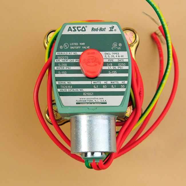 ASCO ASCO 8210G1 Solenoid Valve 3/8 Inch NC Brass Solenoid Valve 120V