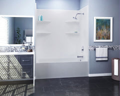 Aquatic CAE260S-RH-WH Tub and Shower Module 60 x 35-1/4 x 81-1/4 Right Drain 57781