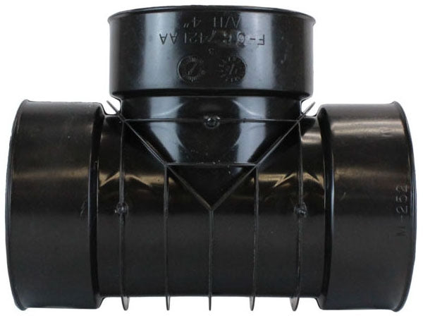 ADVANCED DRAINAGE SYSTEMS Advanced Drainage Systems 0421AA 4 x 4 x 4, Straight, High Ear, Snap, Single Wall, Tee