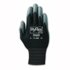 Ansell 11-600-10-B HyFlex Size 10 Polyurethane Coated Nylon Glove Black