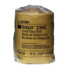 3M 7000118157 Stikit 236U Gold Disc Rolls Aluminum Oxide 6 in Dia P180 Grit