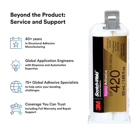 3M 3M 7100148736 Scotch-Weld Epoxy Adhesive DP420 Off-White, 50 mL