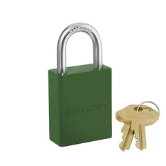 Master Lock 6835GRN Green Aluminum 5 Pin Tumbler Padlock
