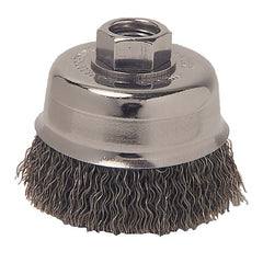 Weiler 36032 Vortec Pro 3 Crimped Wire Cup Brush .014 Steel Fill 1/2-13 UNC