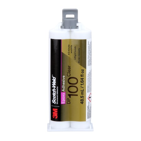 3M 3M 7100148763 Scotch-Weld Two-Part Epoxy Adhesive DP100 1.7 oz Duo-Pak Clear