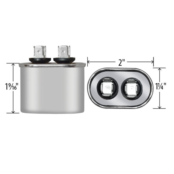 AMERICAN RADIONIC American Radionic USA2027 Oval Run Capacitor 3 uF replacement USA2028