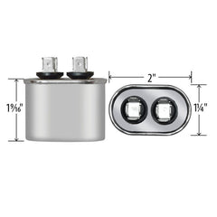AMERICAN RADIONIC American Radionic USA2027 Oval Run Capacitor 3 uF replacement USA2028