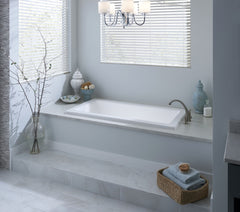 Aquatic 6032DMIN-WH Everyday 60 x 32 in. Soaker Drop-In Bathtub with Center Drain in White