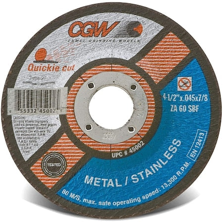 CGW ABRASIVES 45005 GRINDING & CUT OFF WHEELS