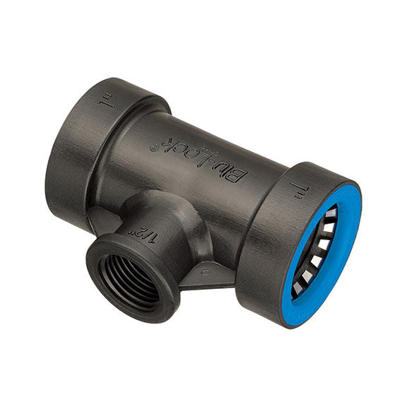 HYDRO-RAIN Hydro-Rain BL402-130 Blu-Lock Tee 1 in. x 1 in. x 1/2 in.