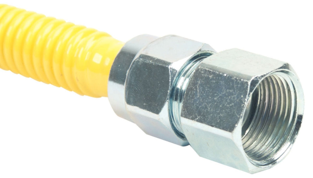 BRASSCRAFT BrassCraft CSSC21-36 ProCoat Stainless Steel Gas Connector 3/4 in. FIP x 3/4 in. MIP 36 in. Length