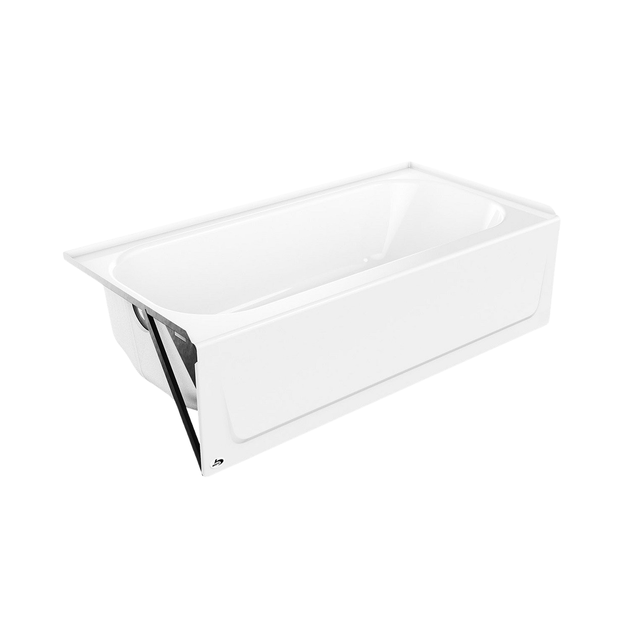 BOOTZ INDUSTRIES Bootz Industries 011-3445-00 MauiCast Porcelain Enamel Steel Bathtub 60 x 30 x 16-5/8 inch Left Hand Drain