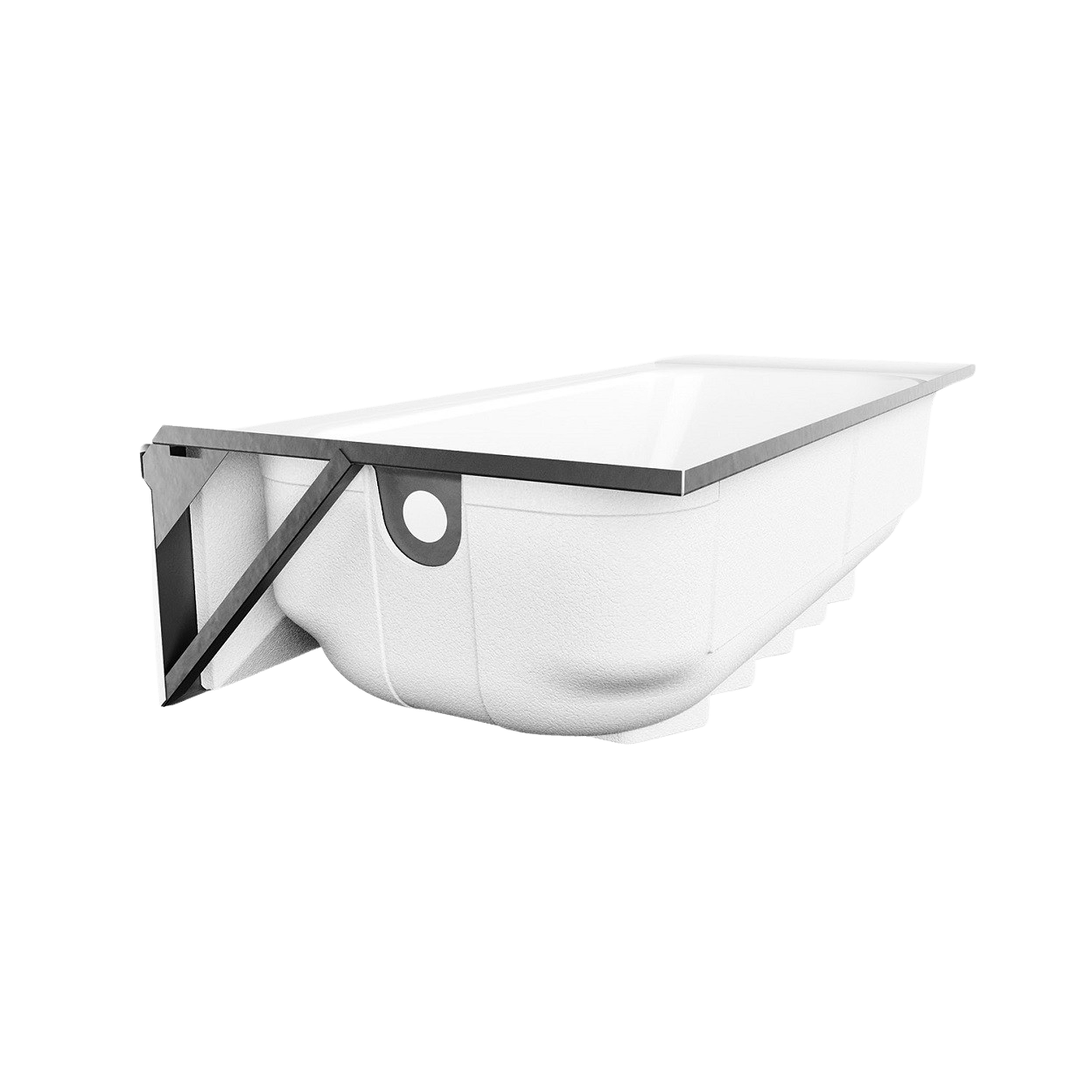 BOOTZ INDUSTRIES Bootz Industries 011-3445-00 MauiCast Porcelain Enamel Steel Bathtub 60 x 30 x 16-5/8 inch Left Hand Drain
