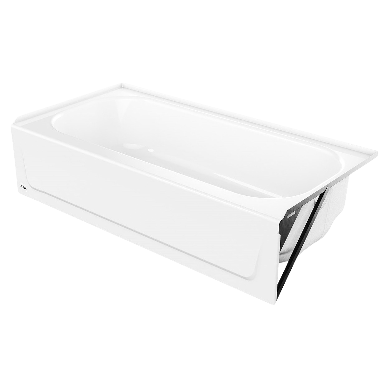 BOOTZ INDUSTRIES Bootz Industries 011-7200-00 Bootz Cast 60 inch L x 30 inch W x 14-1/4 inch D Steel Professional Bathtub, Porcelain