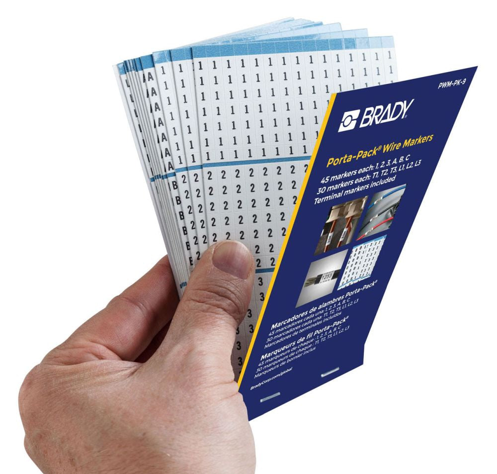 BRADY Brady PWM-PK-9 Porta-Pack Wire Marker Refill Combo 9