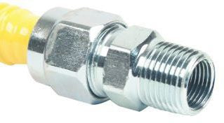 BRASSCRAFT BrassCraft CSSC44-18 ProCoat 1/2 MIP x 1/2 MIP x 18 Stainless Steel Gas Connector