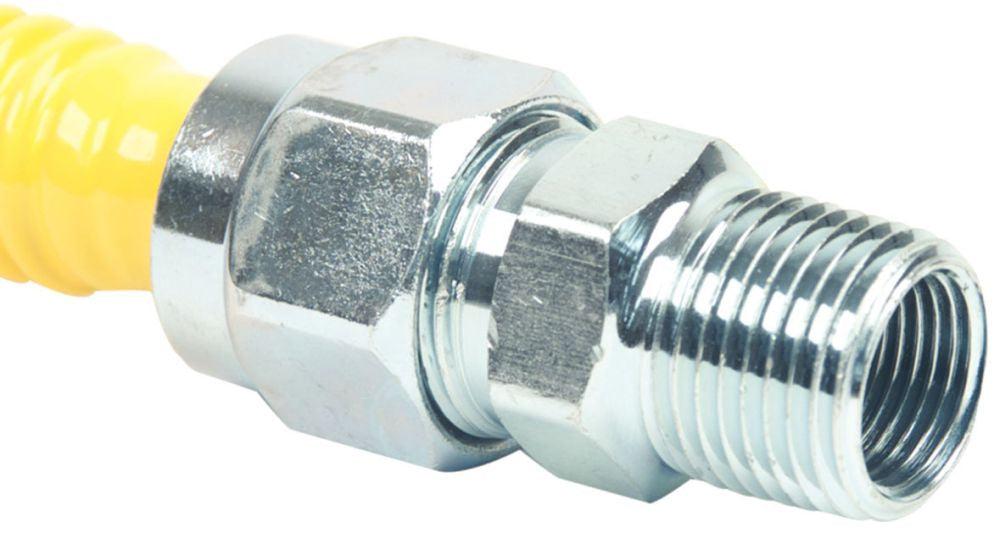 BRASSCRAFT BrassCraft CSSC44-24 Coated Gas Appliance Connector, 1/2 MIP x 1/2 MIP, 24 Inch Length