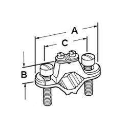 BRIDGEPORT FITTINGS Bridgeport Fittings 1313-B Conduit Ground Clamp 8 to 4 AWG #8-#4wire