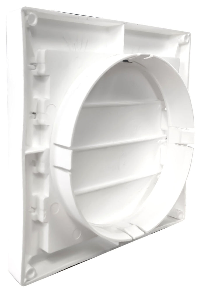 BUILDERS BEST Builder's Best 111424 4 in. Diameter, White, Molded Plastic, Wall Vent Louvered Hood