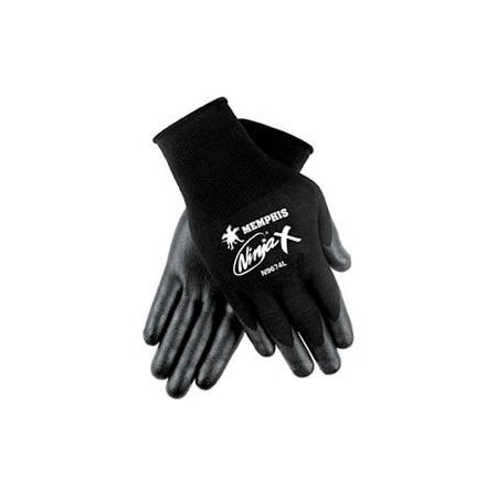 MCR SAFETY Mcr Safety N9674S Ninja X Bi-Polymer Coated Palm Gloves Small Black
