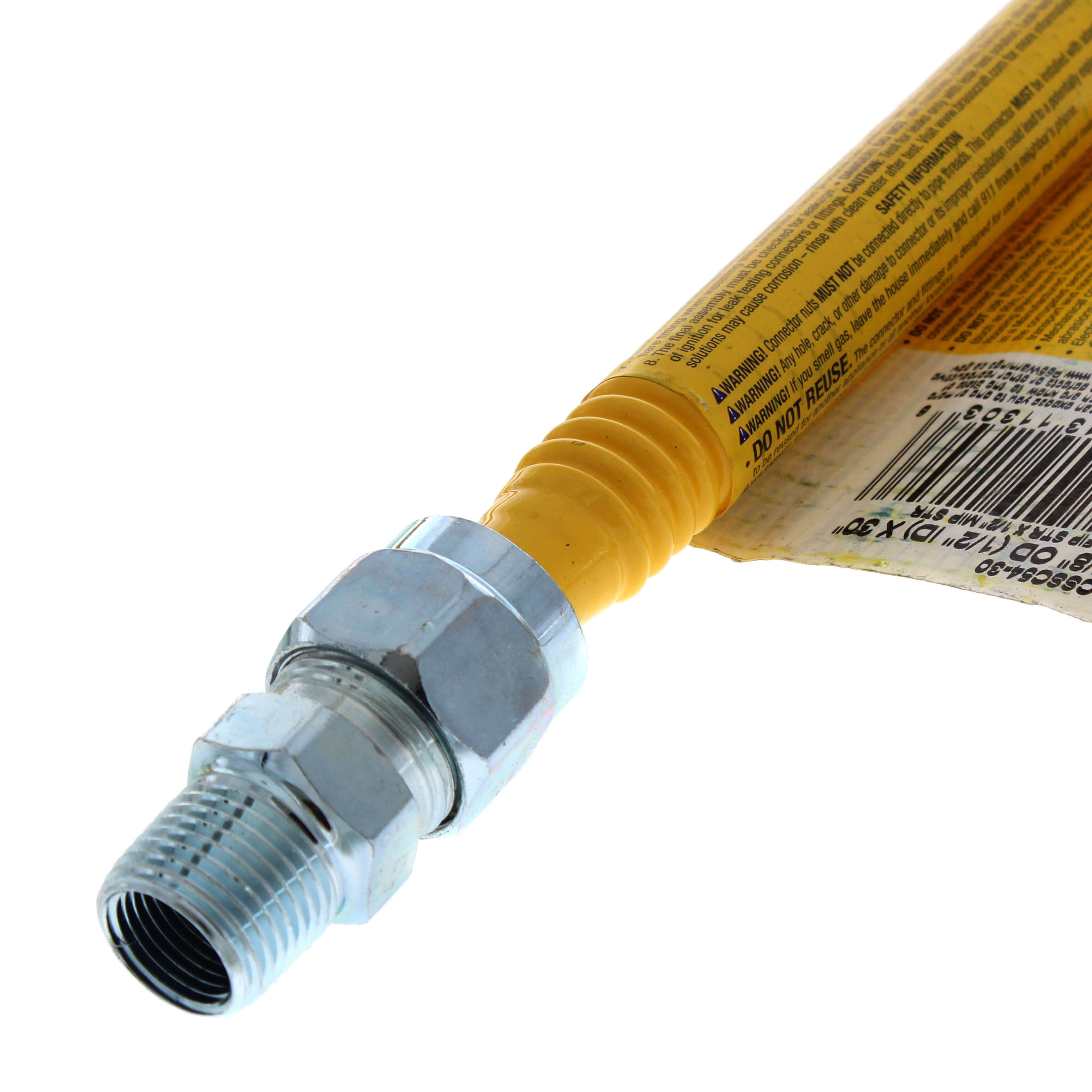 BRASSCRAFT BrassCraft CSSC54-30 Gas Connector With Fittings, 1/2 inch FIP x 1/2 inch MIP x 30 inch Length