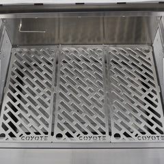 Coyote C1P28-FS Coyote 28 Inch Freestanding 304 Stainless Steel Pellet Grill with Cart