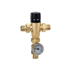CALEFFI Caleffi 521510A Mixcal 3-Way Adjustable Thermostatic Mixing Valve with Temp Gauge 3/4 inches Male NPT