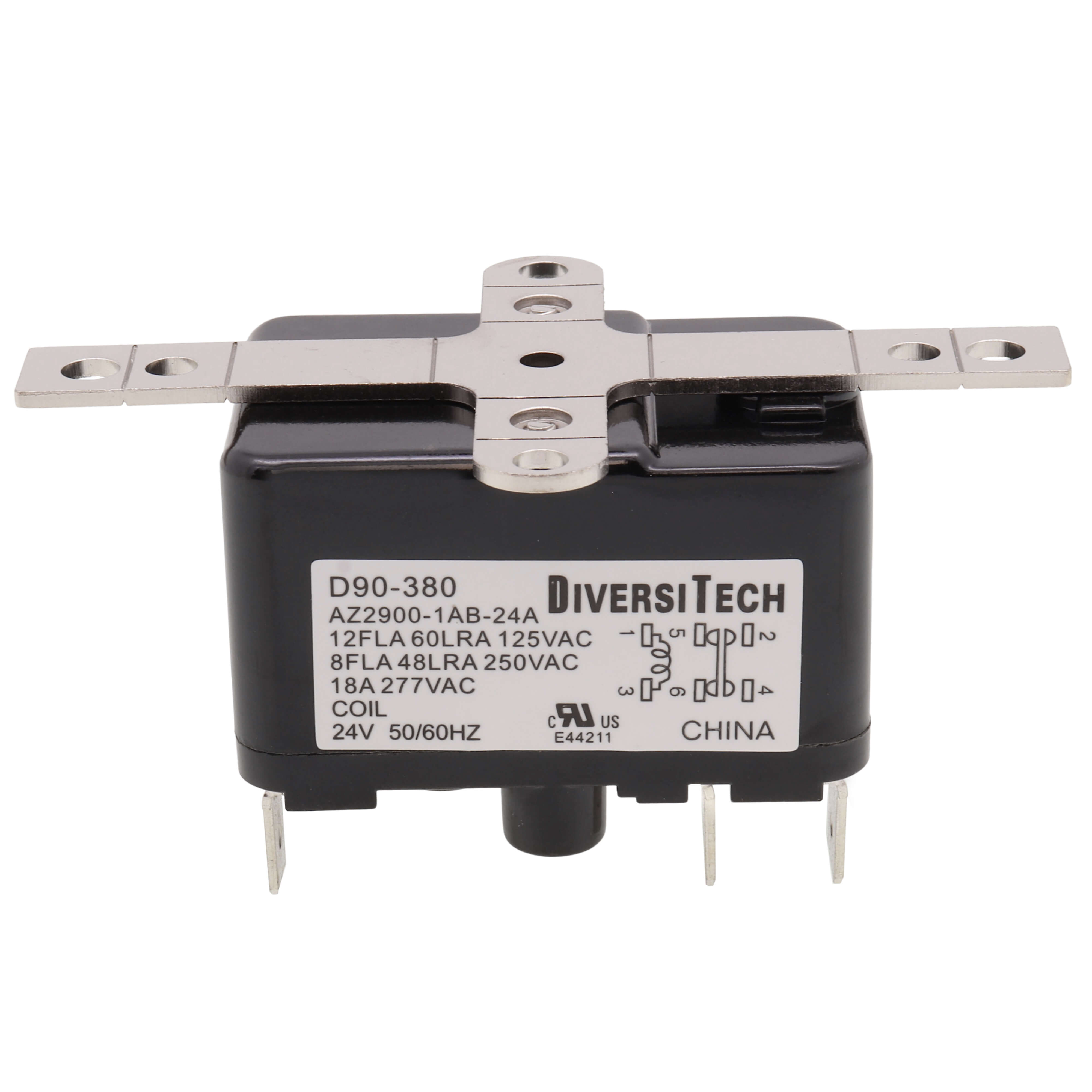 DIVERSITECH DiversiTech D90-380 General Purpose Relay 24V DPST (NO Plus NC)