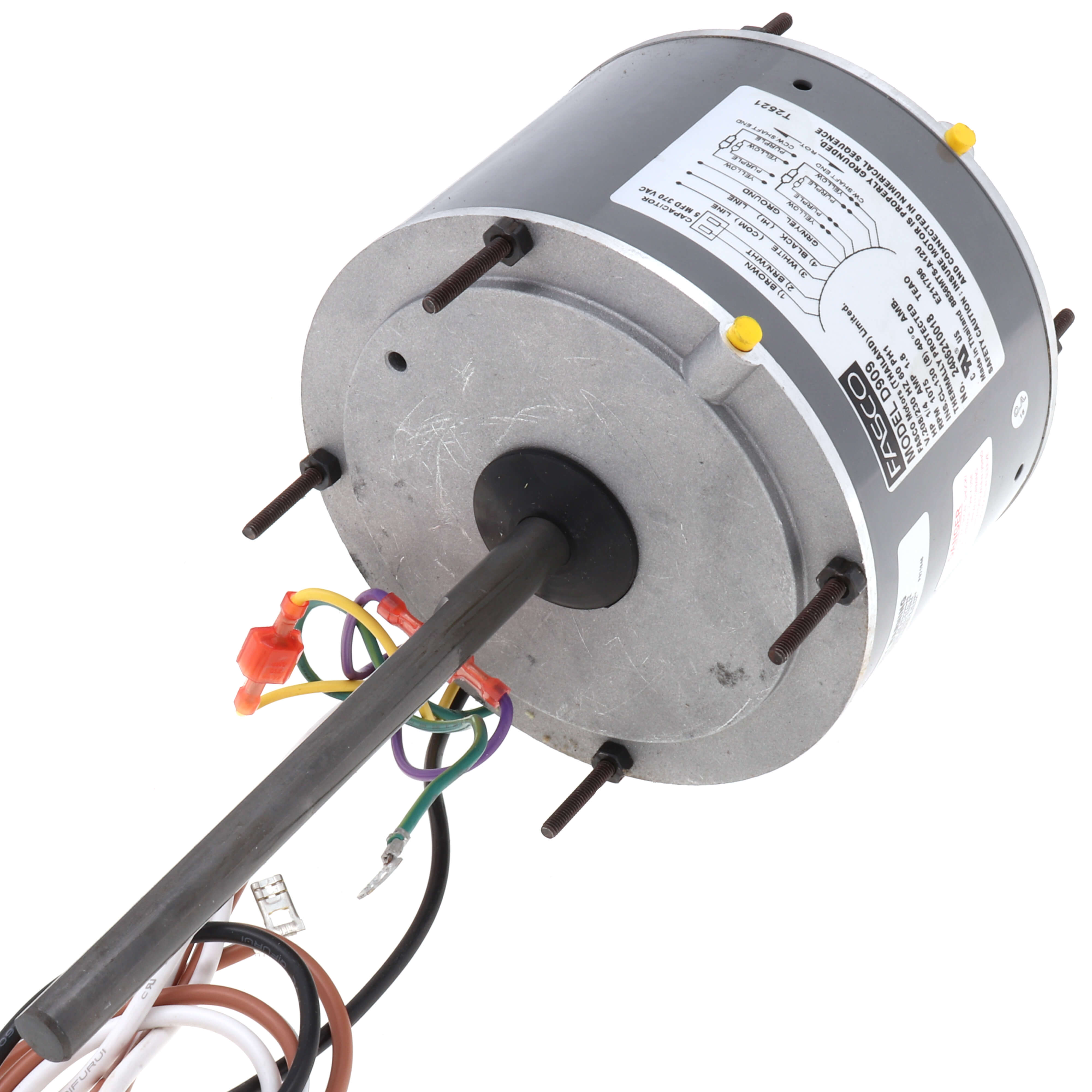 GENTEQ MOTORS Fasco D909 Condenser Fan Motor 1/4 HP 1075 RPM 208-230V