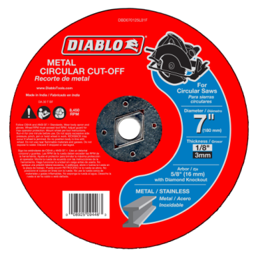 DIABLO DBD070125L01F CUT-OFF SAWS & DISCS