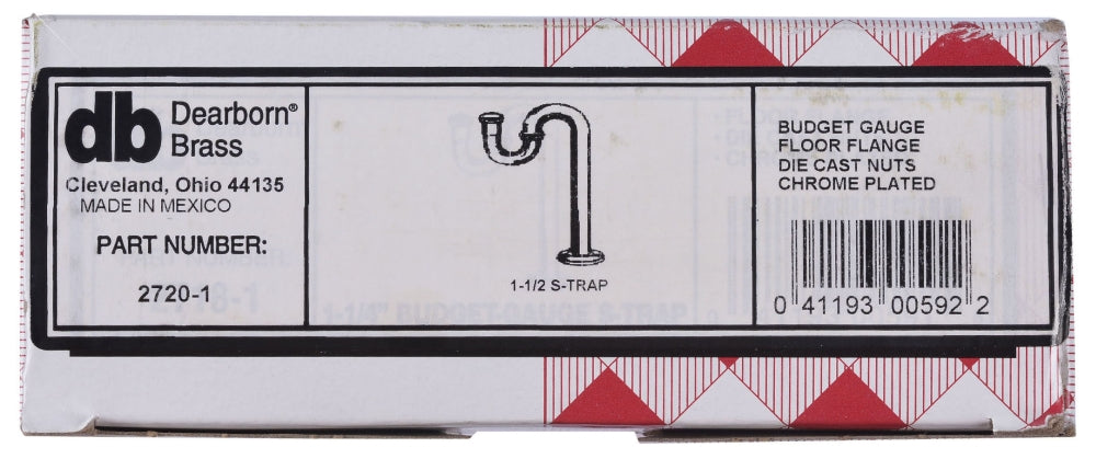 DEARBORN Dearborn 2720-1 S-Trap 1-1/2 in Slip x Slip Replacement MPN
