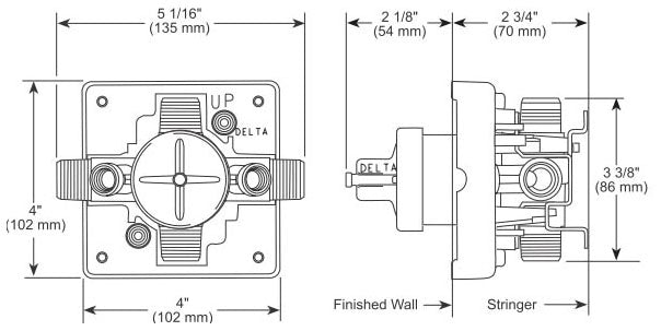 BRIZO Brizo R60000-UNWS Multichoice Universal Tub/Shower Rough Valve with Stops