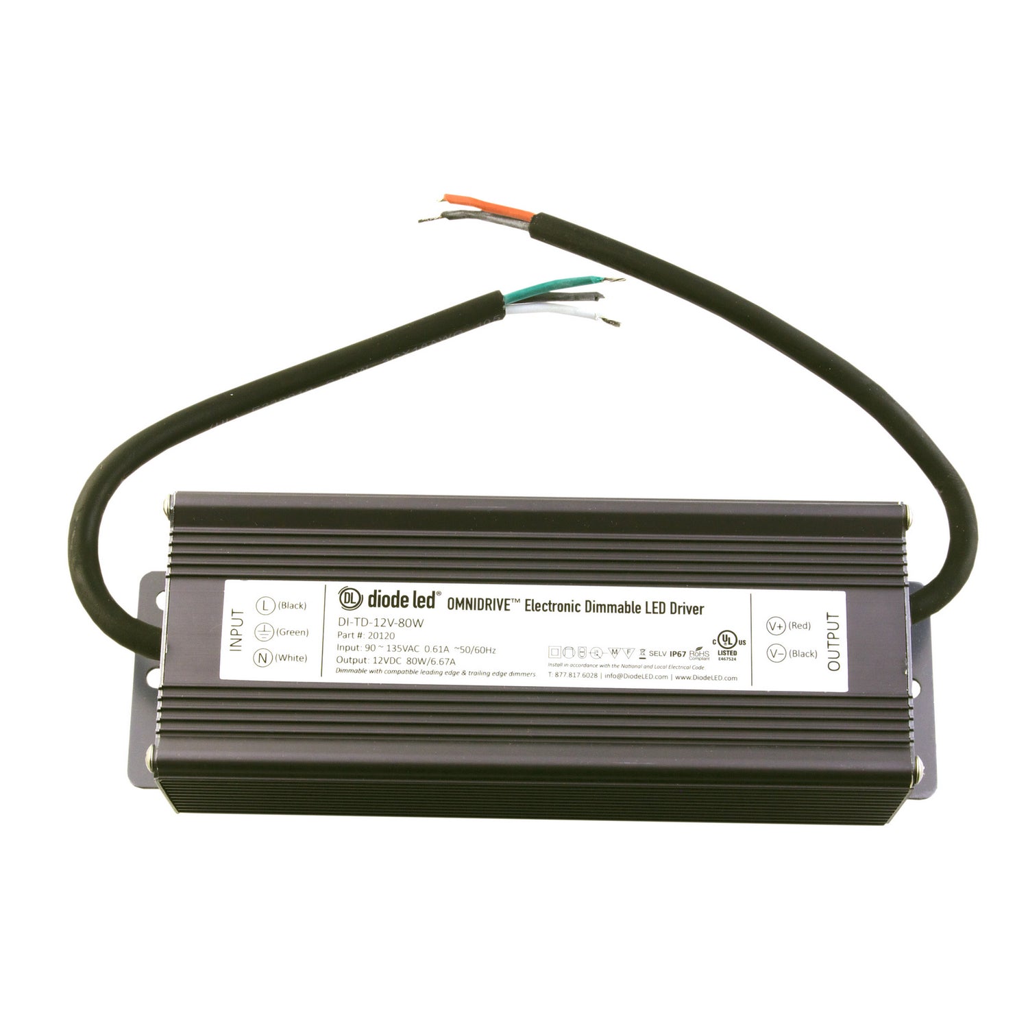 DIODE LED Diode Led DI-TD-24V-60W Omnidrive electronic dimmable driver 60W (Each)