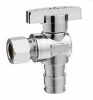 BMI Bmi 9629 Chrome Angle Stop Valve 1/2 Exp X 3/8 Od Lead Free