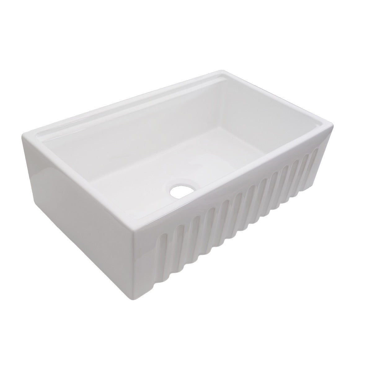 DAKOTA Dakota Plumbing Products DSE-FCAL3320S Fireclay Farmhouse Sink