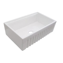 DAKOTA Dakota Plumbing Products DSE-FCAL3320S Fireclay Farmhouse Sink