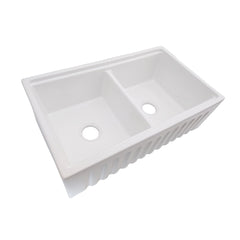 DAKOTA Dakota Plumbing Products DSE-FCAL5050S Fireclay Farmhouse Sink
